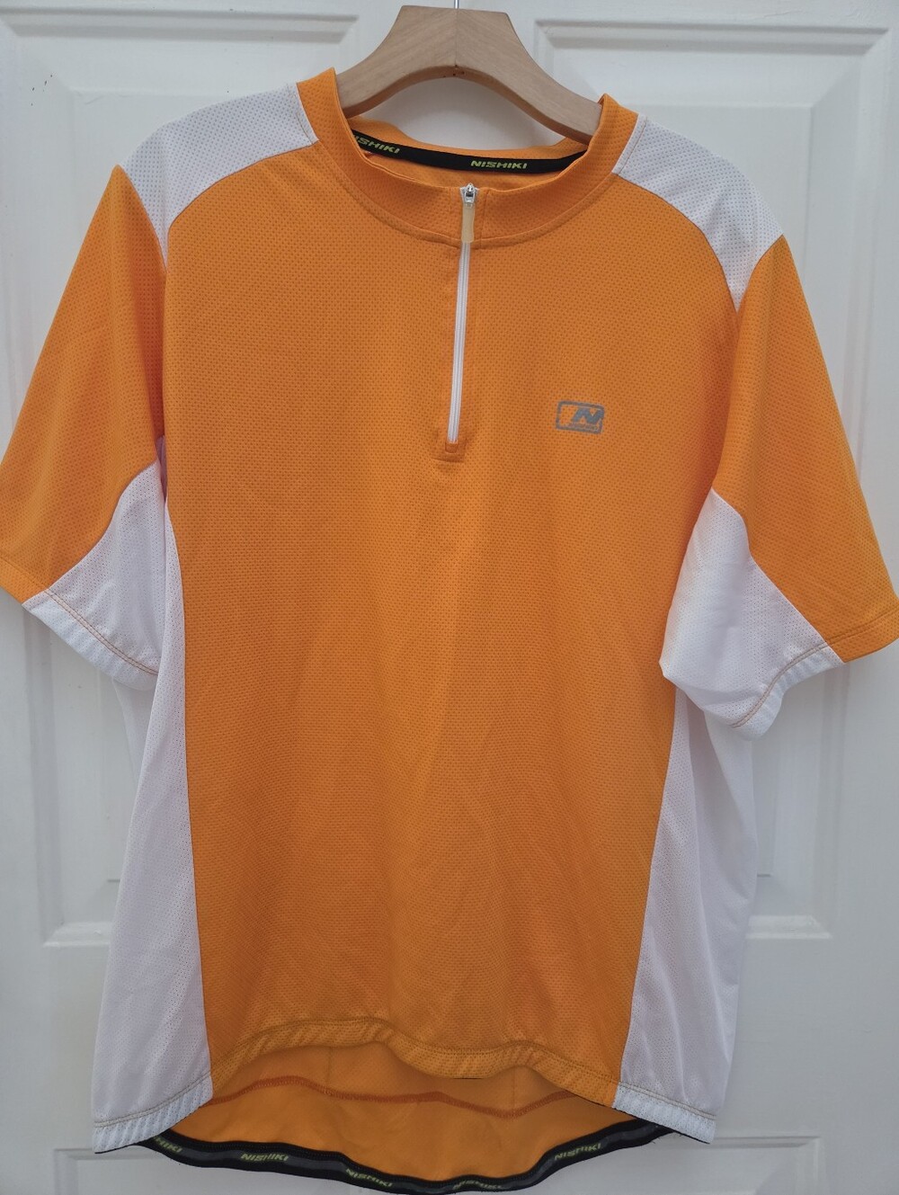 Nishiki Men's Cycling Jersey - Orange White